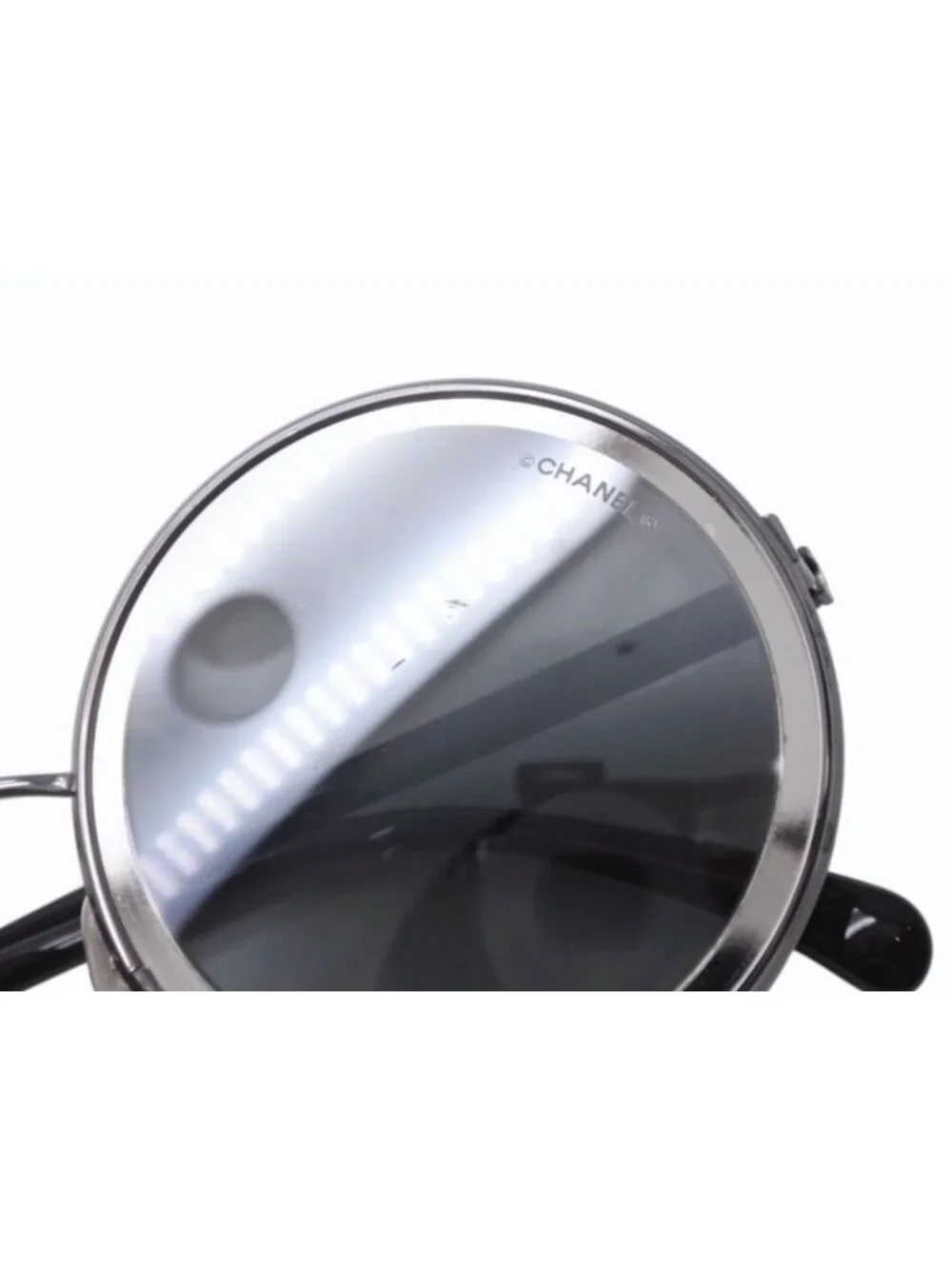Chanel Sunglasses Resin Acetate Metal Black Mirror Eyewear